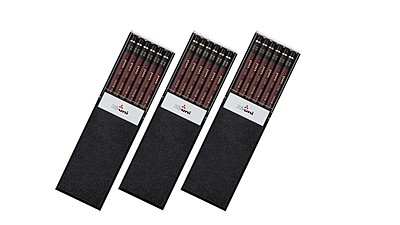 MITSUBISHI UNI HI UNI ARTISTS' GRAPHITE PENCIL, SET OF 12 PENCILS IN PREMIUM PLASTIC CASE