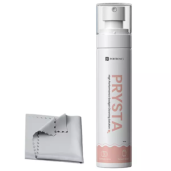 Portronics Prysta Universal Goggle & Gadget Cleaning Solution Spray Bottle – White
