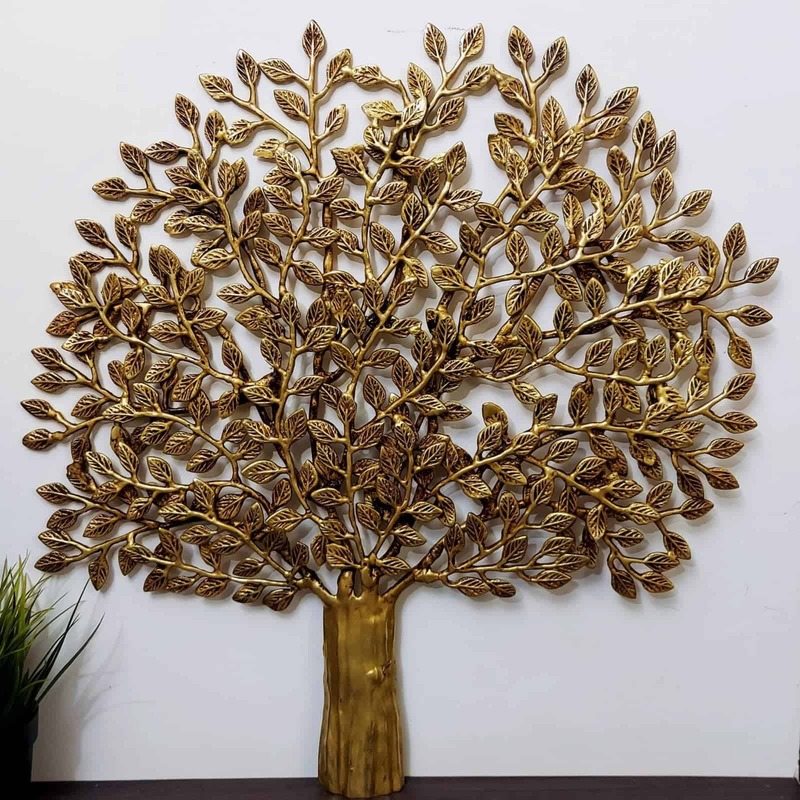 Brass Super Fine Kalpavriksha People Tree - 23 inch Height | Premium Quality Brass Tree Sculpture