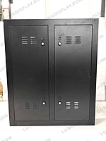 Black MS GI outdoor P6 LED cabinet 960 x 1152 mm for 192 x 192 modules, back service – Lumina