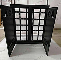 Black MS GI outdoor P6 LED cabinet 960 x 1152 mm for 192 x 192 modules, back service – Lumina