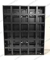 Black MS GI outdoor P6 LED cabinet 960 x 1152 mm for 192 x 192 modules, back service – Lumina