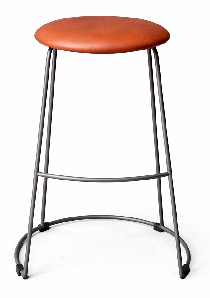 Malcolm Industrial Leather Bar Stool