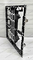 Aluminium diecast outdoor 45 degree corner LED cabinet 500 x 500 mm, back service – Lumina