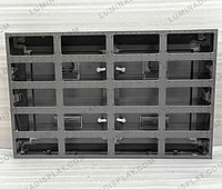 Grey powder-coated MS GI outdoor LED cabinet 1280 x 800 mm, back-service frame – Lumina