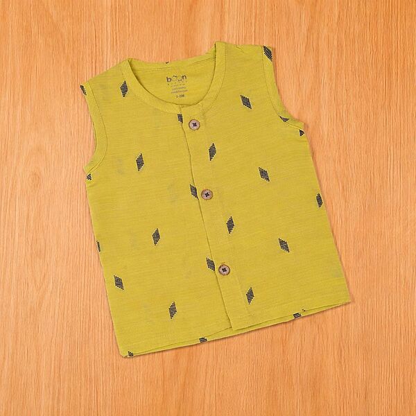 Muted Yellow Ethnic Cotton Jabla