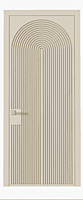 Contemporary Curve 3D HDHMR Door in Smooth Beige