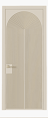 Contemporary Curve 3D HDHMR Door in Smooth Beige