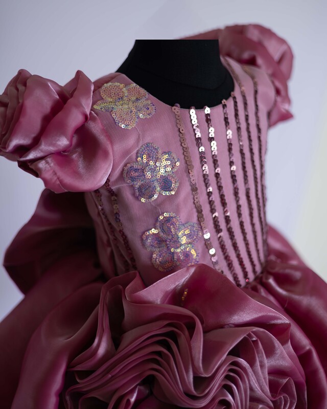 Magenta Pink Rose Dress