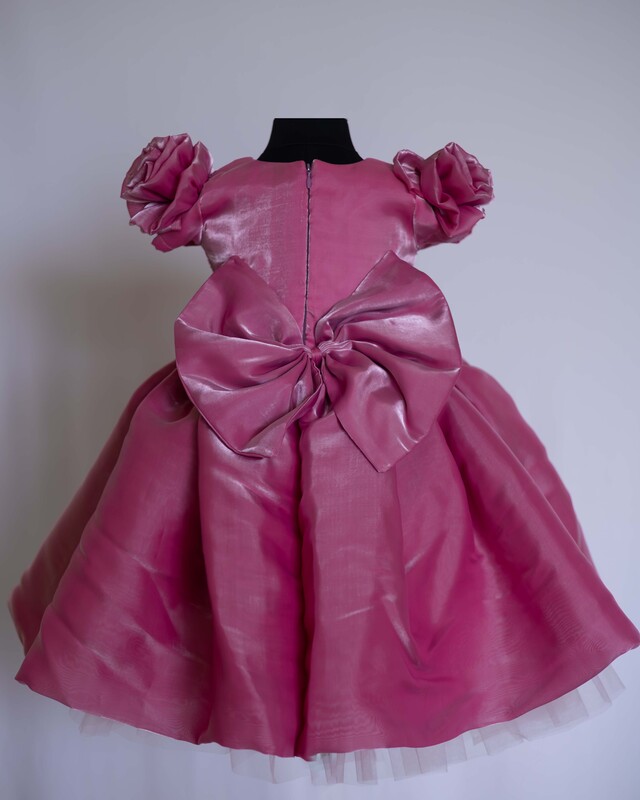 Magenta Pink Rose Dress