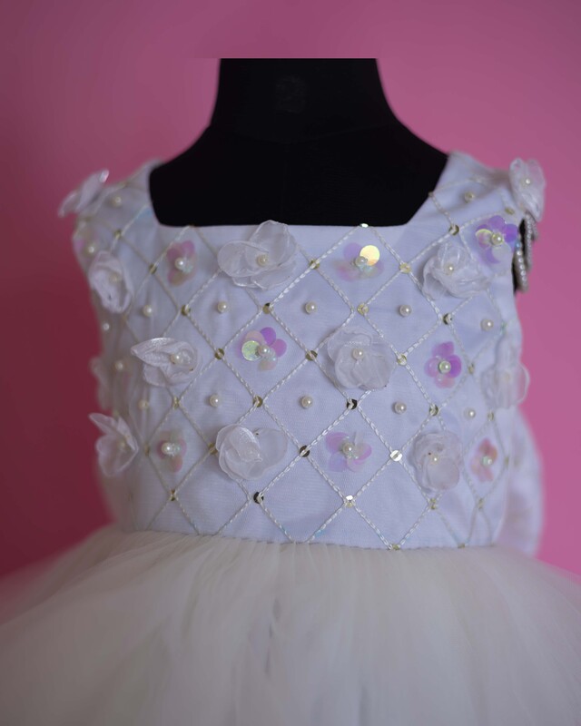 Fairy-Tale White Tulle Gown