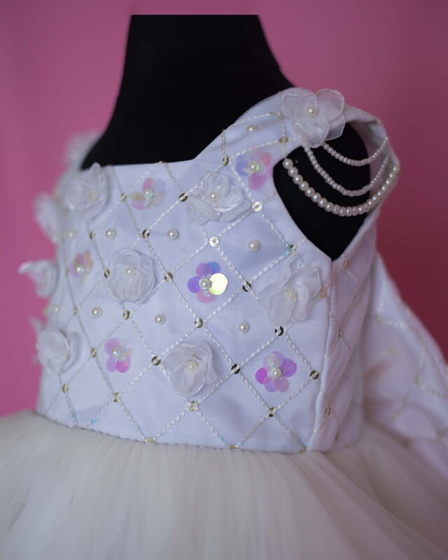 Fairy-Tale White Tulle Gown