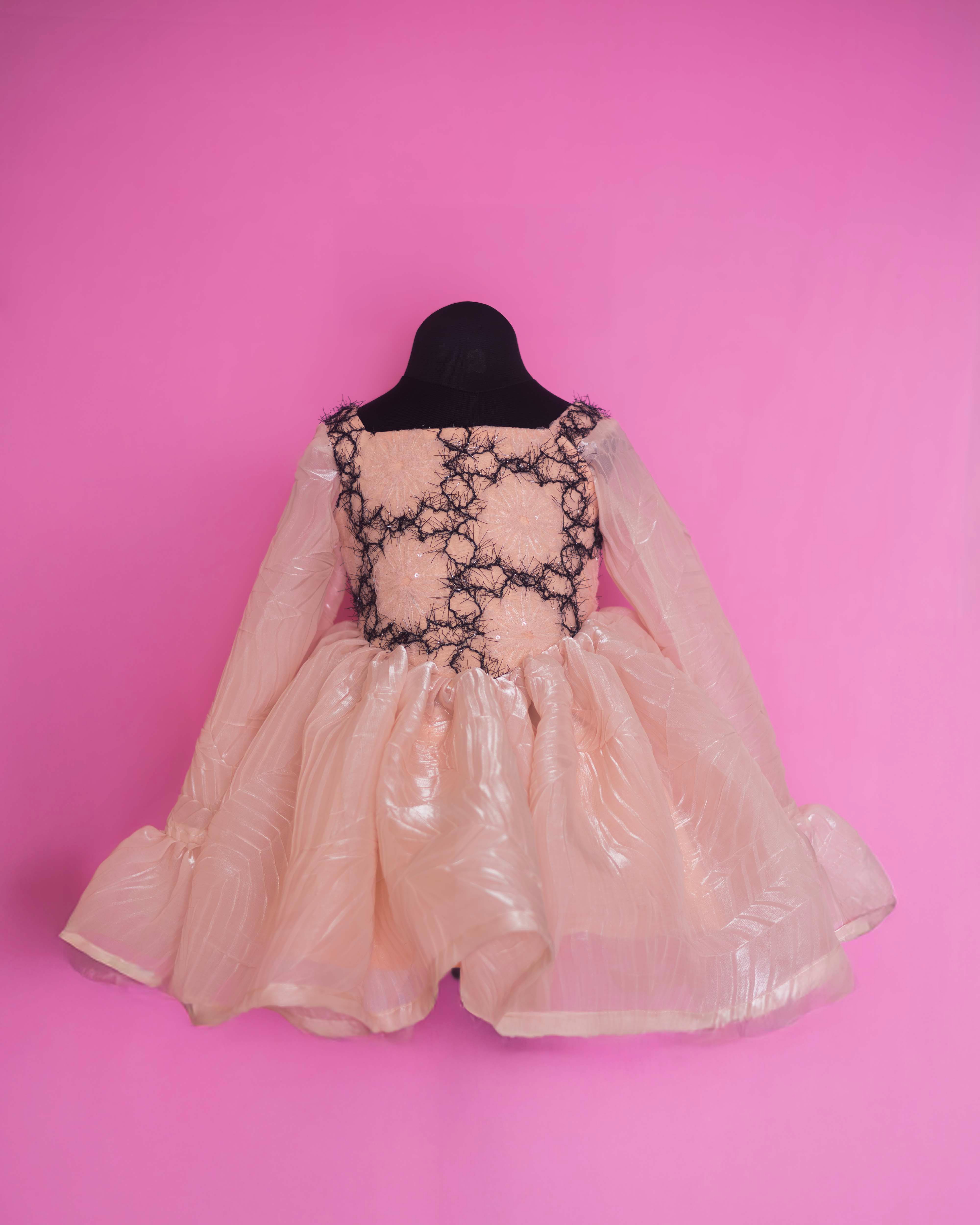 Elegant Lace Overlay Mother-Daughter Dress Set