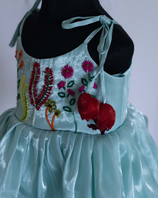 Pastel Blue Blossom Dress