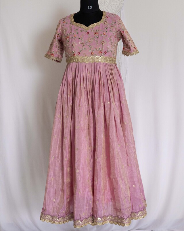 Aurora Pink Embroidered Mom-Daughter Combo