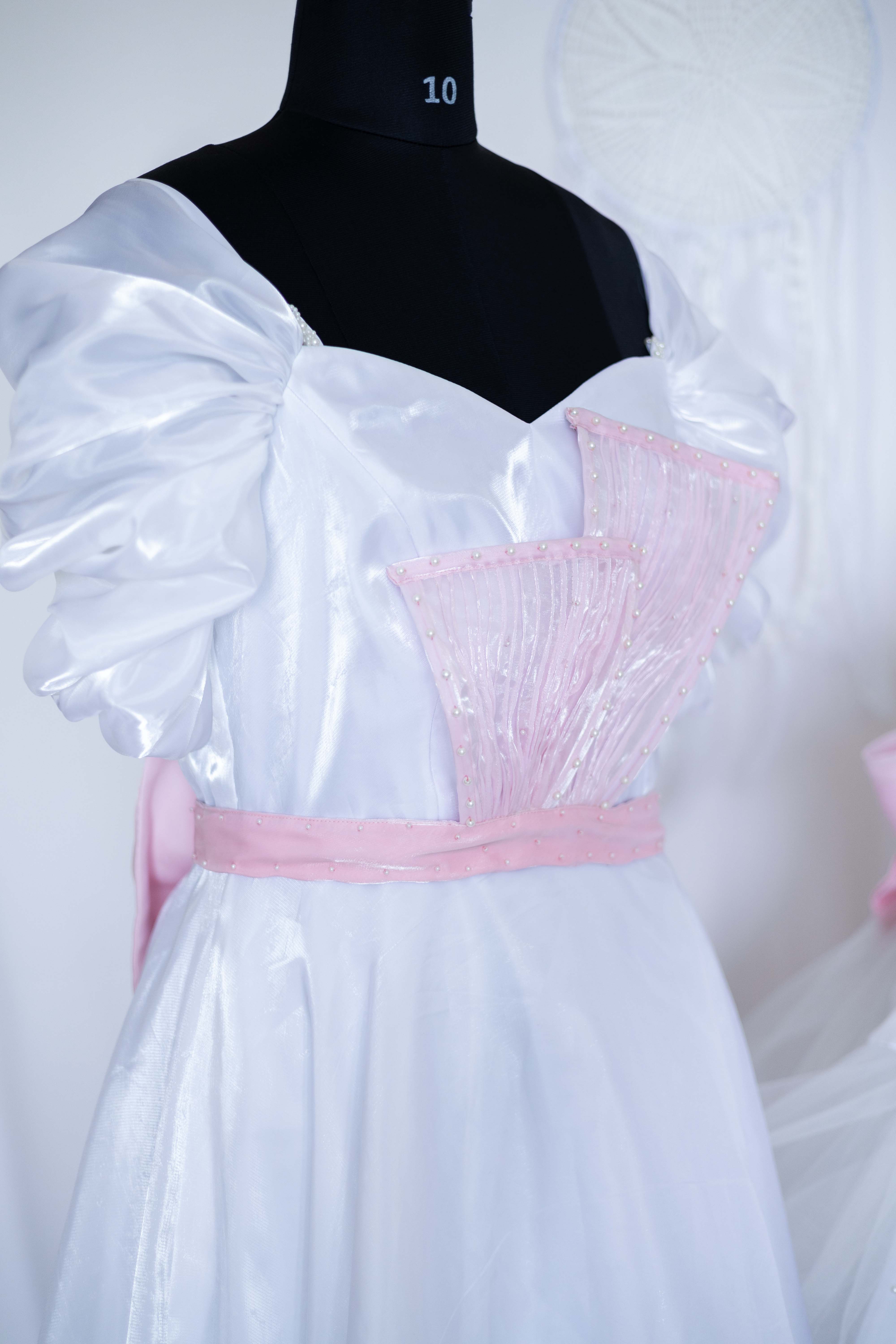 Luminous Pearl White Gown