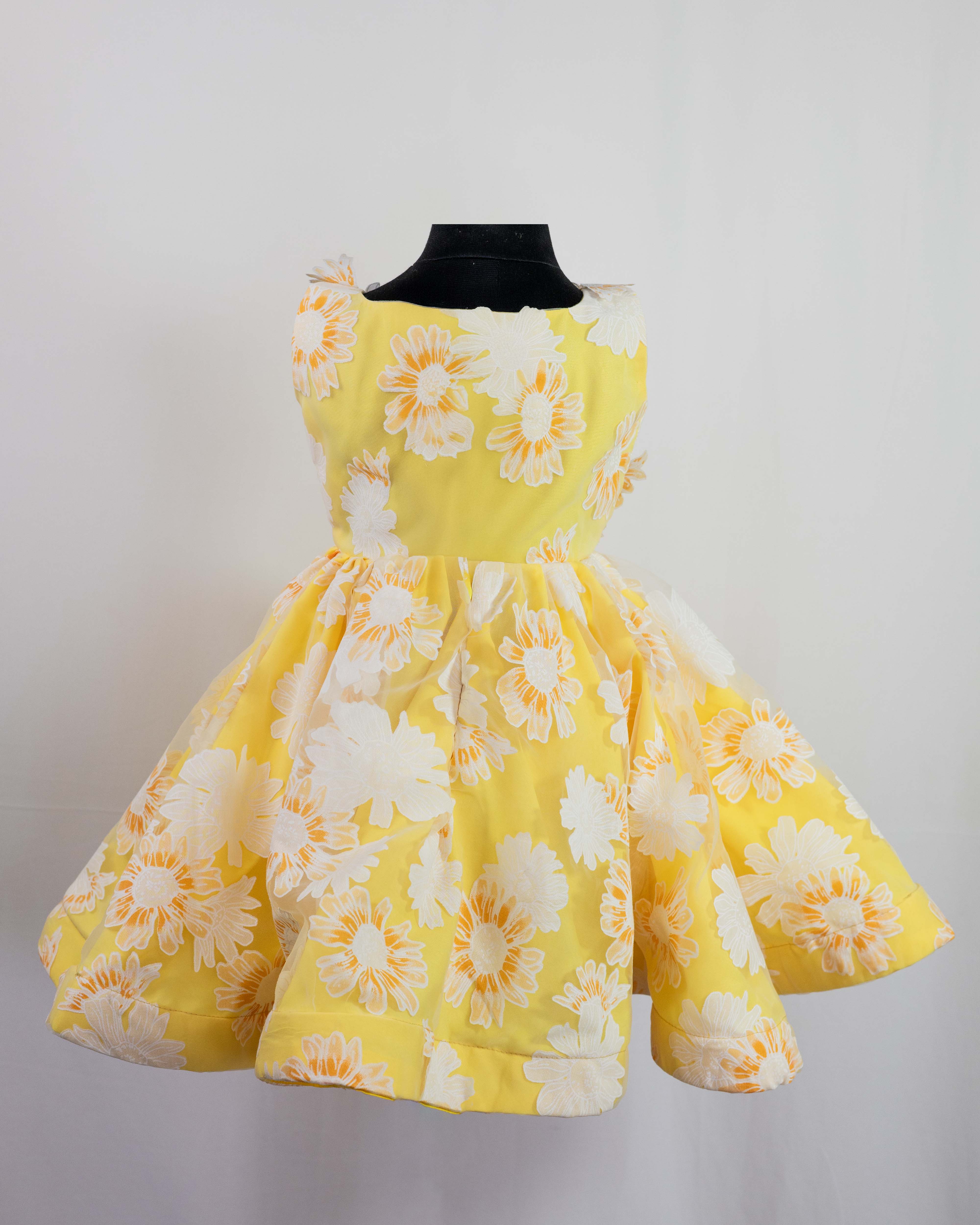 Buttercup Yellow Floral Dress