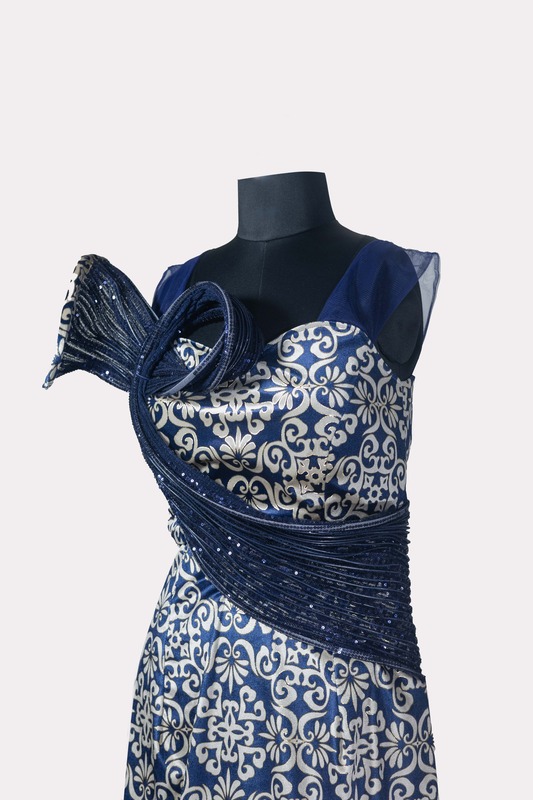 Royal Blue Swirl Mother-Daughter Dress Set