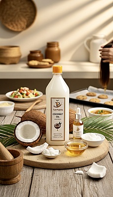 Coconut Oil (Cold & Wood Pressed)