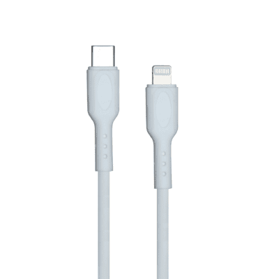 Champion Type-C to iPhone PD 27W Data Sync & Charging Cable PVC for all Apple & Lightning Port Devices (White) - 1 Meter Champion Type-C to iPhone PD 27W Data Sync & Charging Cable PVC for all Apple & Lightning Port Devices (White) - 1 Meter