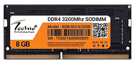 Techie 8GB DDR4 RAM. Experience faster load times, smoother multitasking, and improved overall speed for gaming and productivity tasks. Upgrade today!