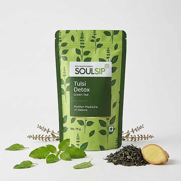SOULSIP TULSI DETOX GREEN TEA 75GM
