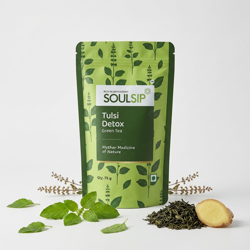 SOULSIP TULSI DETOX GREEN TEA 75GM