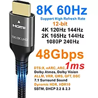 8K Ultra High Speed HDMI Cable – 8K Video & High-Speed Audio Support
