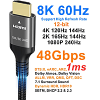 8K Ultra High Speed HDMI Cable – 8K Video & High-Speed Audio Support