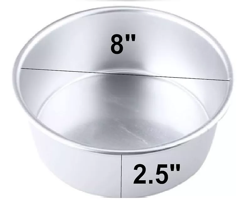 8X2.5 inch ROUND ALUMINIUM TIN