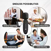 Portronics Vlogmate Dual Mic Omnidirectional Wireless Microphone Portronics Vlogmate Dual Mic Omnidirectional Wireless Microphone