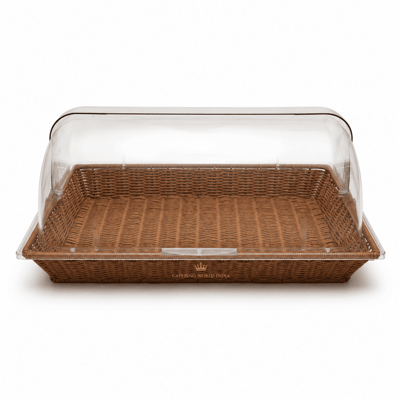 RECT BREAD BASKET W COVER