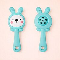Bunny- Silicone Teether and Rattle - Pack of 1