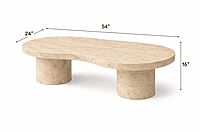 Melena Premium Travertine Marble Coffee Table