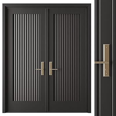 Modern Elegance: HDHMR Louvered Double Door