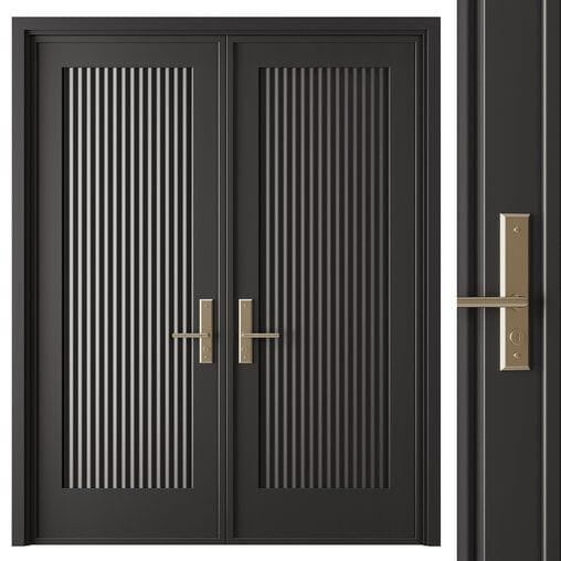 Modern Elegance: HDHMR Louvered Double Door