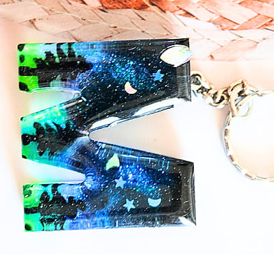 'M'ARORA INSPIRED LETTER KEYCHAIN(LKB00047) 'M'ARORA INSPIRED LETTER KEYCHAIN(LKB00047)