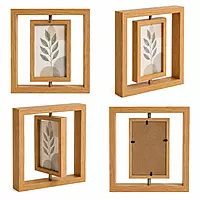 Rotating Wooden Photo Frame