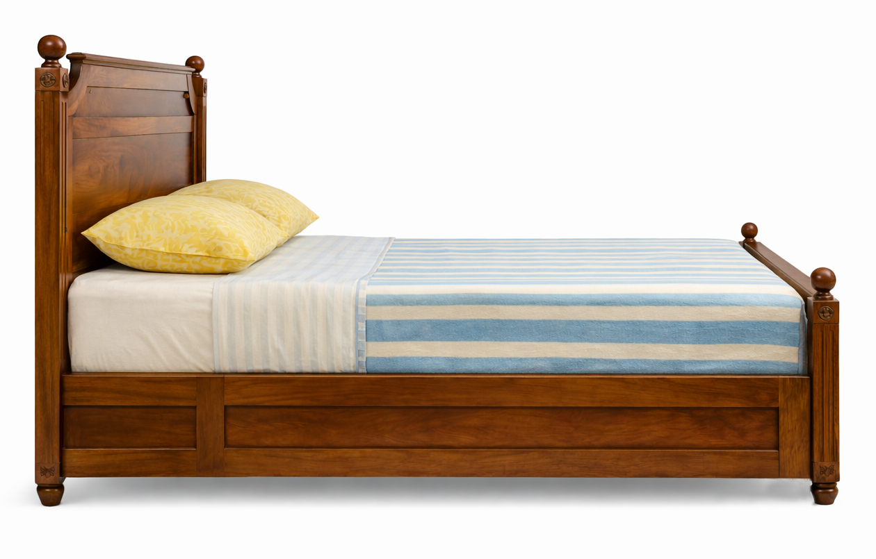 Luis Sheesham Wood Hotel King Size Bed