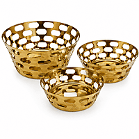 BREAD BASKET ROUND GOLDEN SMALL