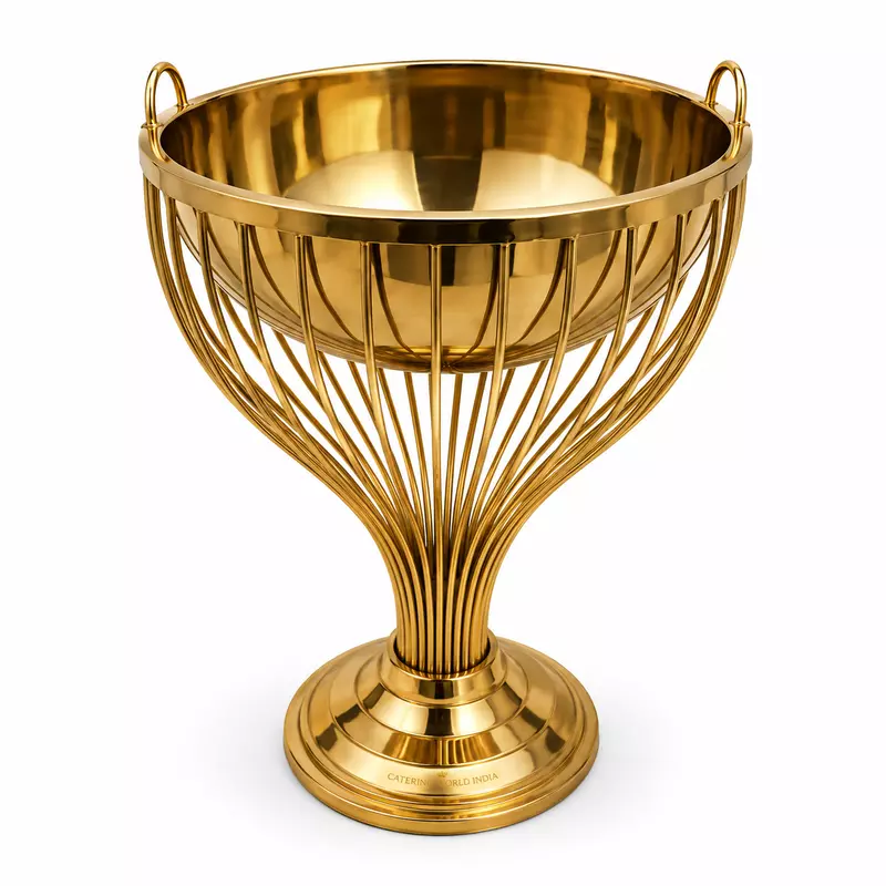 KADHAI DUSTBIN GOLD ZM