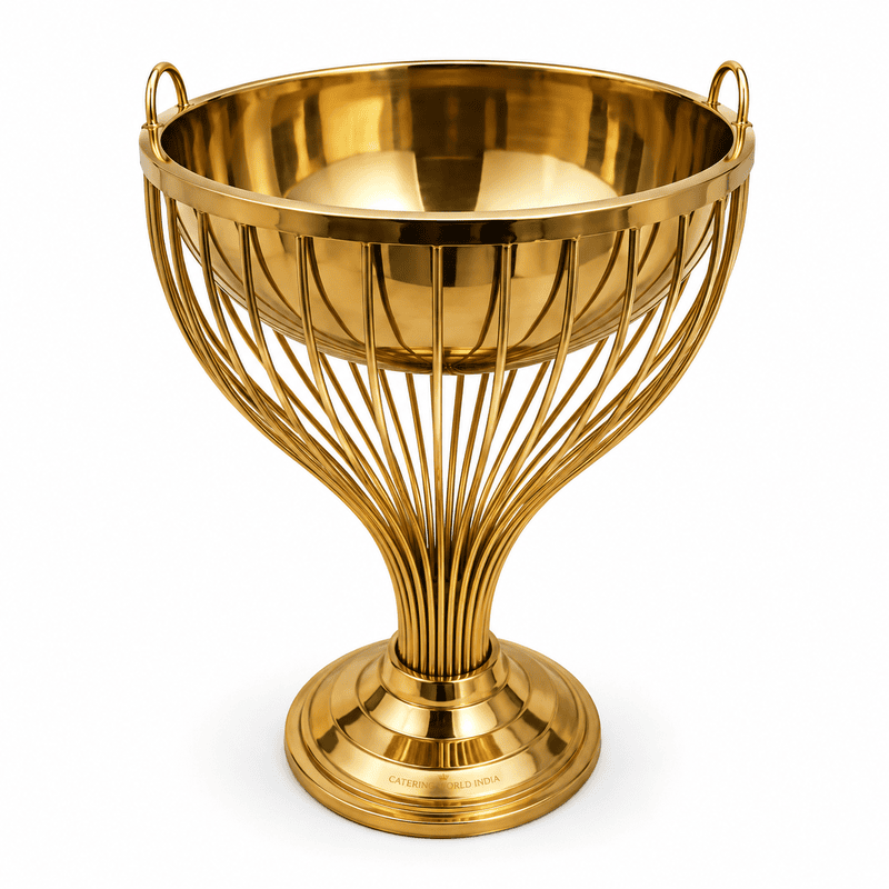 KADHAI DUSTBIN GOLD ZM