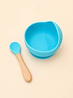 First Feed Silicone Bowl & Spoon Set – Assorted Colours First Feed Silicone Bowl & Spoon Set – Assorted Colours