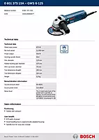 Bosch GWS6-125 S Grinder 5inch (060137515A)