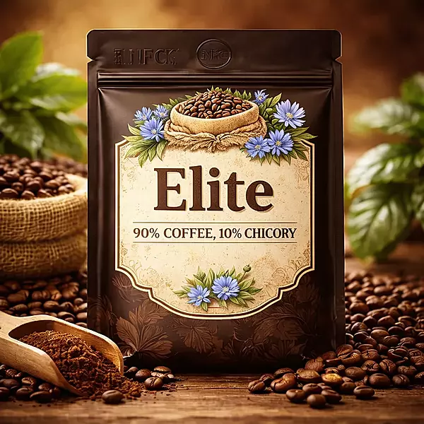 Elite : 90% Coffee, 10% Chicory