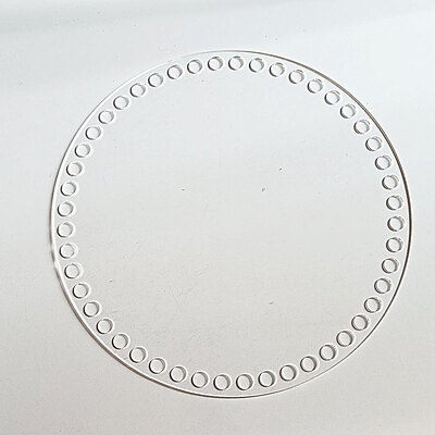 Crochet basket base- Transparent Acrylic