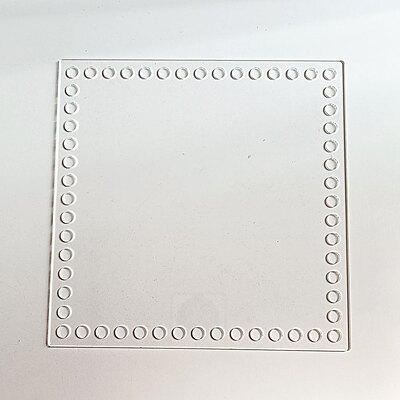 Crochet basket base- Transparent Acrylic