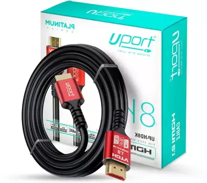 Uport 15m HDMI 2.1 AOC Cable – 8K Fiber Optic, supports 8K@60Hz, 4K@120Hz, HDR, and eARC. Ideal for high-performance gaming and home theater setups. Durable, lightweight, and flexible design.