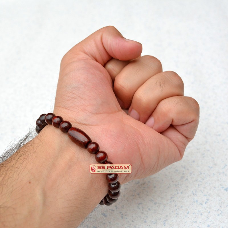 8mm Red Sandalwood Lal Chandan Bracelet