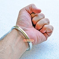 8mm Stainless Steel Flat Brass Ring Punjabi Kada